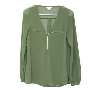 Norah navy green blouse size S